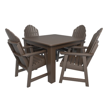Highwood Usa Hamilton 5pc Square Outdoor Patio Furniture Dining Set AD-DNA44-ACE
